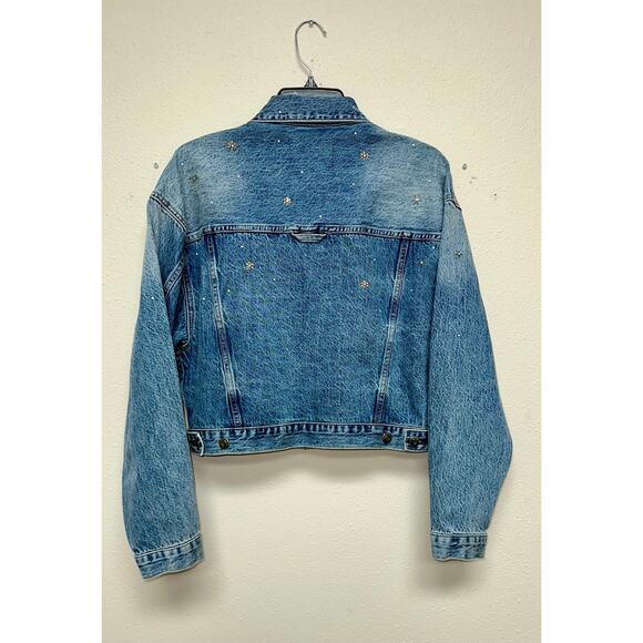 Pistola Shelby Embellished Women Oversized Trucker Jacket Size S - Picture 5 of 6